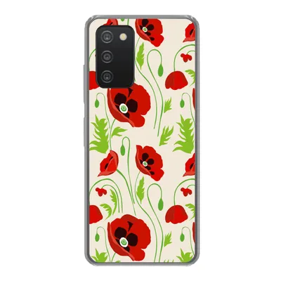 Produktbild von MuchoWow® Handyhülle Schutzhülle Hülle für Samsung galaxy a73 Blumen - Mohn - Muster Silikon Softcase Handy Hülle - Handyhülle