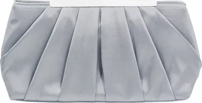 Produktbild von Silber Clutch Abendtasche Elegante Plissee Satin Formale Handtasche Einfache Klassische Geldbörse für Damen