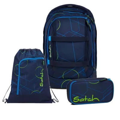 Produktbild von Satch Pack Blue Tech Schulrucksack Set 3tlg.