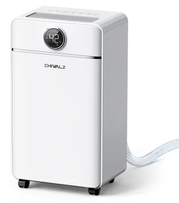 Image de Déshumidificateurs d'intérieur de 12 litres par jour, adaptés pour une utilisation à la maison, dans la chambre et dans la salle de bain, dotés d'un écran LED et d'une minuterie de 24 heures, avec fonction de dégivrage automatique
