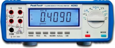 Immagine prodotto di Multimetro da banco PeakTech TRMS AC 600 VDC 10 ADC (PEAKTECH 4090)