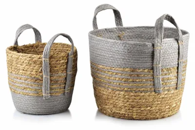 Produktbild von Bali 2Er-Set Seegras-Körbe 33X33Xh:26/24X24Xh:21Cm