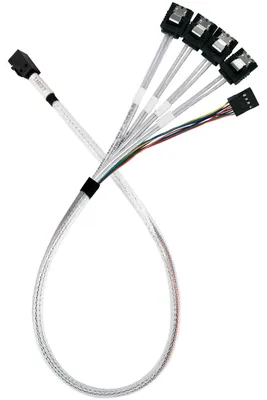 Obrázek produktu pro Silverstone CPS05-RE, 0,6 m, SFF-8643, 4 x SATA 7-pin, Černá