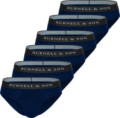Produktbild von Burnell & Son Slips 6er Pack, Größe:S, Farbe BS Boxershorts:blau