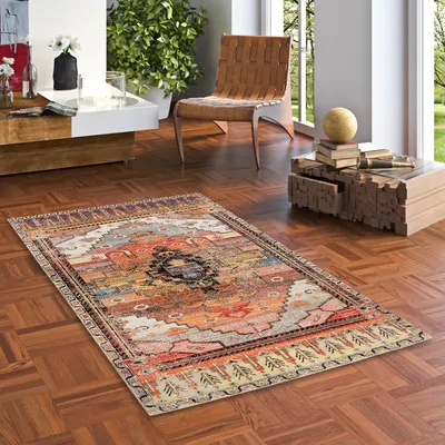 Produktbild von Designer Teppich Vintage Zoe Orient Klassik Rost Curry, Größe:140x200 cm
