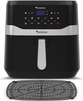 Produktbild von TurboTronic Heißluftfritteuse XXL 7,5 l – AF7D – Airfryer ohne Öl, digital, 12 Programme, 50–200 °C, Rapid-Air 360°, spülmaschinenfest, fettarmes Frittieren