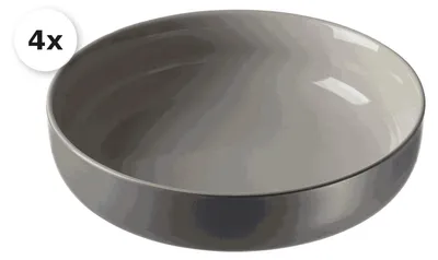 Produktbild von Suppenschale 19cm 4er Set Jasper grau