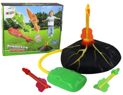 Zdjęcie produktu dla Gra z dinozaurami, wyrzutnią rakiet i wulkanem firmy Leantoys – do domu i ogrodu