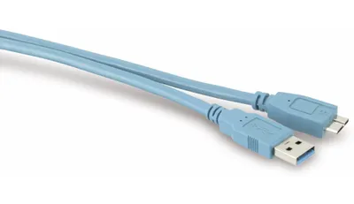 Image de Câble de connexion USB3.0, A/Micro-B, 5m, bleu