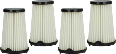 Produktbild von vhbw 4x Faltenfilter kompatibel mit AEG QX8-1-45CR, QX8-1-45MB, QX8-1-45IB, QX8-1-45SM Staubsauger - Patronenfilter Schwarz Weiß Abwaschbar