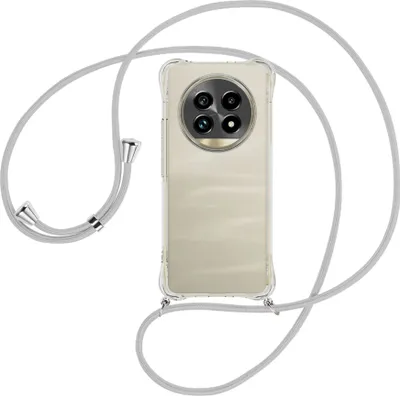 Produktbild von Handykette Backcover-Schutzhülle mit Band (Metall silberfarben) für Realme 13 Pro 5G - silbergrau