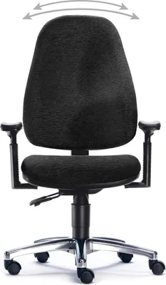 Produktbild von SITWELL STEIFENSAND Fitness Bürostuhl Homeoffice Stuhl mit Teppichrollen Schwarz