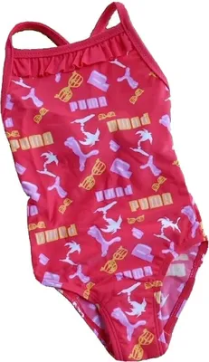 Produktbild von Puma Baby Swimsuit Mädchen Badeanzug Bademode Swim , Gr:74 , 815127-01 ,Rot ,Neu