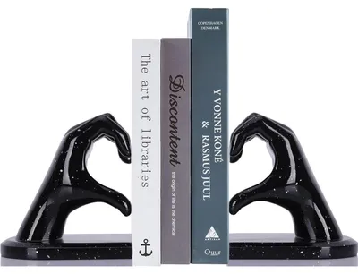 Productafbeelding van Boekhouder, sculptuur, hart, handen, decoratie voor boeken, kantoor, zwart