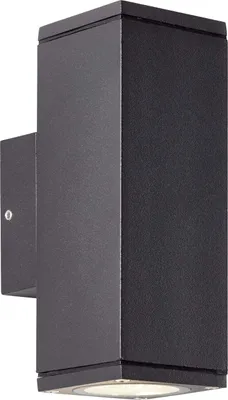 Immagine prodotto di Apparecchio a parete HALLY, colore antracite, design elegante | Illuminazione direzionale verso l'alto e verso il basso | Dimmerabile con lampadina appropriata | 2 attacchi GU10, massimo 10 Watt per attacco | Materiali: metallo/vetro | Grado di protezione IP44