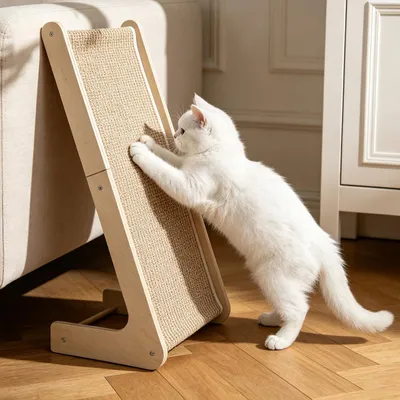 Image de Grattoir en sisal en forme de L pour chats
