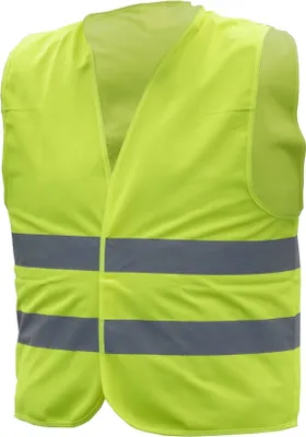 Produktbild von Högert Technik Warnweste für Herren, gelb/orange, Klettverschluss, 2 Reflexstreifen, 100% Polyester (120 g/m?). Ideal für Bau, Verkehr & Industrie. Größen: L-3XL.