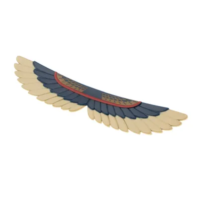 Produktbild von 1x Lego Figuren Zubehör Flügel 1x12 blau beige Feder für Mumie pha005 93250pb01