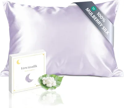 Obrázok produktu pre Obliečka na vankúš 50x60 cm, 100% hodváb, 19 momme, levanduľová, pre vlasy