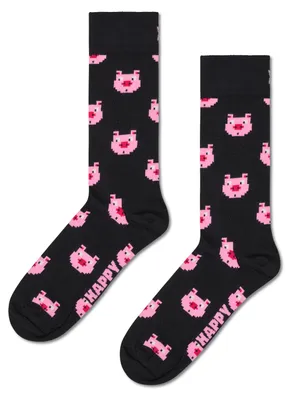 Produktbild von Happy Socks Pig Crew-socken Schwarz EU 36-40 Herren,Damen Schwarz EU 36-40