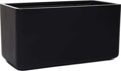 Produktbild von VIVANNO Pflanztrog Fiberglas MAXI ROUND Kasten, Anthrazit matt - 80x40x40 cm