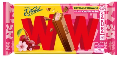 Zdjęcie produktu dla Wedel Wafel WW Smak Kwiat Wiśni 47 g