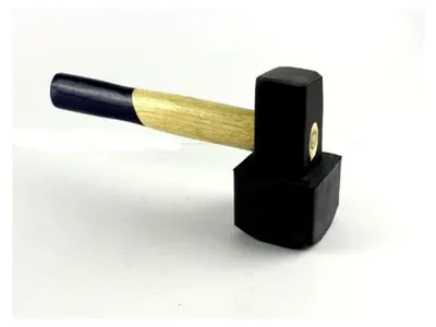 Produktbild von Gummihammer mit Holzstiel und Gummiaufsatz