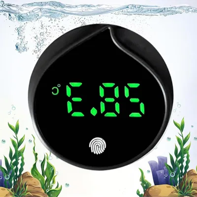 Productafbeelding van Aquarium Temperatuurmeter - Digitale Monitor - Waterkwaliteit Bewaken - Dubbele Eenheid - 7 Centimeter - Zwart