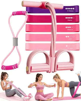 Produktbild von Trainingsgeräte für zu Hause, 6-teiliges Fitnessset, Expander und Fitnessbänder