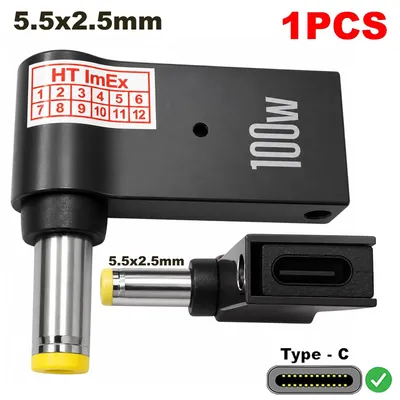 Produktbild von Connector 5.5*2.5mm DC with PD to USB 3.1 Type-C adapter max.100W for Clevo