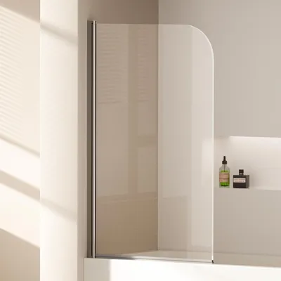 Image de EMKE 80x140cm Paroi de douche pour baignoire Paroi de douche pliante Cabine de douche Rehausse de baignoire NANO facile à nettoyer Revêtement