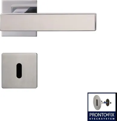 Produktbild von GRIFFWERK Rosettengarnitur CUBICO PIATTA S QUATTRO - Edelstahl matt-OS