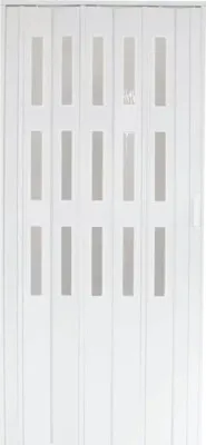Obrázek produktu pro Shrnovací dveře Gama bílé sklo 87x215 cm