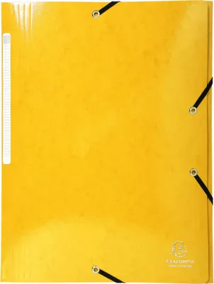 Image de Exacompta 25x Chemise à élastiques 3 rabats Maxi 425gm2 A4 Jaune 55828E