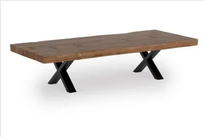 Image de Table basse en bois véritable Table rectangulaire Table à thé Table de salon Moderne