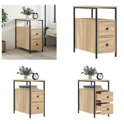 Obrázok produktu pre vidaXL Nočný stolík Sonoma dub 30x60x60 cm materiál na báze dreva - Nočný stolík - Nočné stolíky - Nočná skrinka - Šatníková skriňa