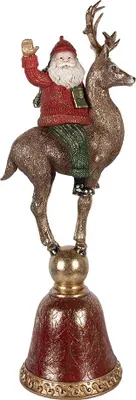 Produktbild von Clayre & Eef Dekorationsfigur Weihnachtsmann 24x20x63 cm Braun Kunststoff