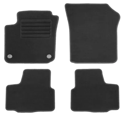 Fußmatten-Set für VW Up!, 12/2011-10/2023, 4-teilig, Schwarz