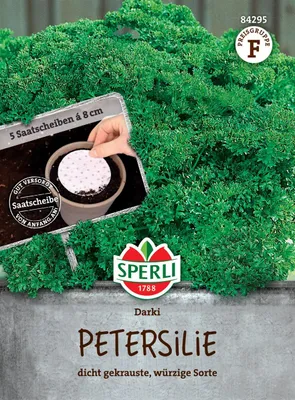 Produktbild von SPERLI Petersilie Saatscheibe Darki Petroselinum crispum 5 Stück