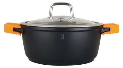 Produktbild von Berlinger Haus BH/1094N, 2,2 l, Rund, Schwarz, Orange, Aluminium-Guss, Orange, Silikon