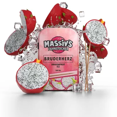 Zahnstocher Dragonfruit Ice 100 Stück in Metalldose vegan
