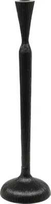 Produktbild von Eleganter Kerzenständer Schwarz Metall - Kerzenhalter 46cm Hoch - Deko-Kerzenständer - Stilvolle Tischdeko für Stabkerzen Ø12cm