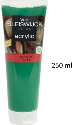 Produktbild von Malfarbe, Künstler, Van Bleiswijck Acrylfarbe Dunkel Grün no 56 250ml
