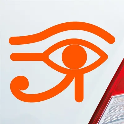 Produktbild von Auto Aufkleber Horusauge Udjat-Auge Auge Eye Ägypten Egypt Car 13x10 cm Orange Sticker Heckscheibenaufkleber