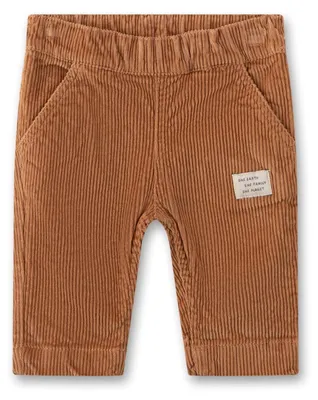 Immagine prodotto di Pantaloni in velluto a coste marrone per bambine Sanetta | Pantaloni comodi per neonati e bambine