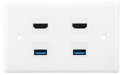 Immagine prodotto di Piastra a muro HDMI con 2 porte HDMI e 2 porte USB 3.0