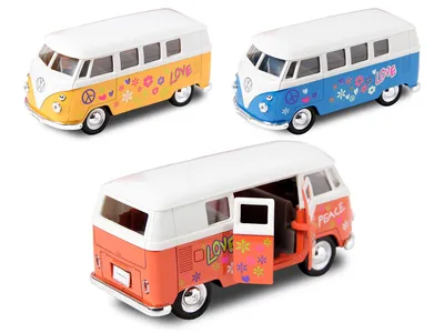 Produktbild von Modellauto mit Rückziehmotor  VW T1 Bus 1963