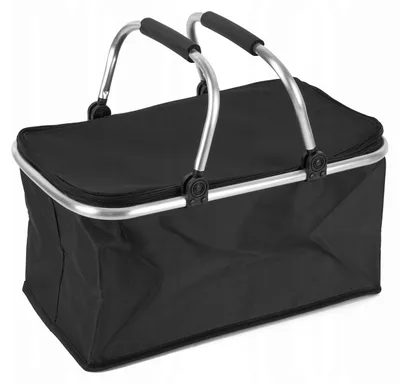 Produktbild von Tadar Picknickkorb Kunststoff Schwarz 48 x 28 x 24 cm