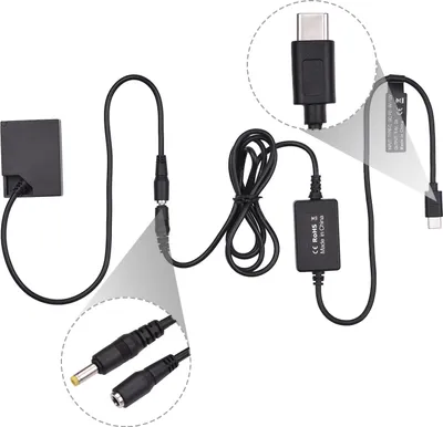 Obrázek produktu pro Náhradní kabel PD USB typu C k bateriovému konektoru NP-W126 pro Fujifilm X-A2 A3 X-E2s X-Pro2 T20 T10 X-T30 X-T1 T2 X-T3 E3