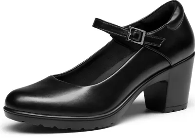 Produktbild von DREAM PAIRS Dame Mary Janes Pumps Chunky High Heel Kleid Schuhe Dicker Absatz Pumps für Damen, Farbe: Schwarz, Größe: 40